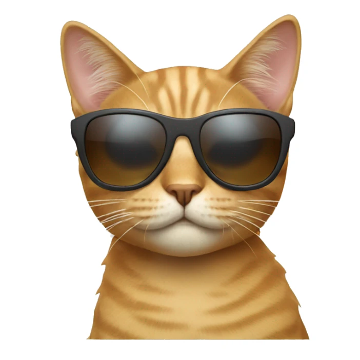 Cat with sunglasses sticker