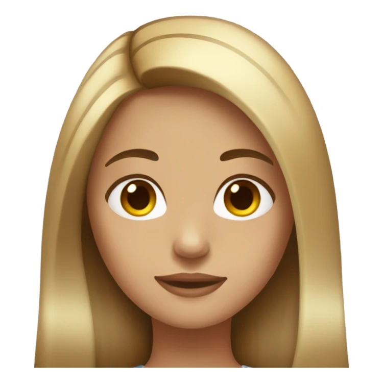 girl with long brown hair and blonde highlights  sticker