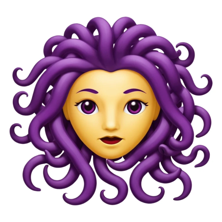 Hazme una medusa con piel de uva morada sticker