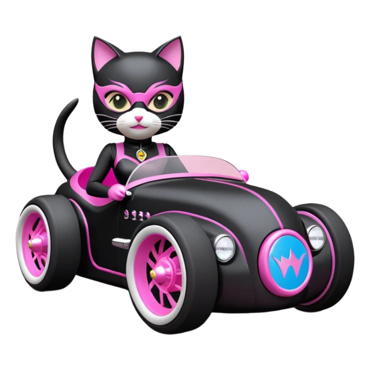 Hot rod Cat Woman’s Catmobile rc car  sticker
