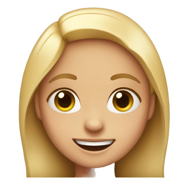 Giggling girl with heart eyes sticker