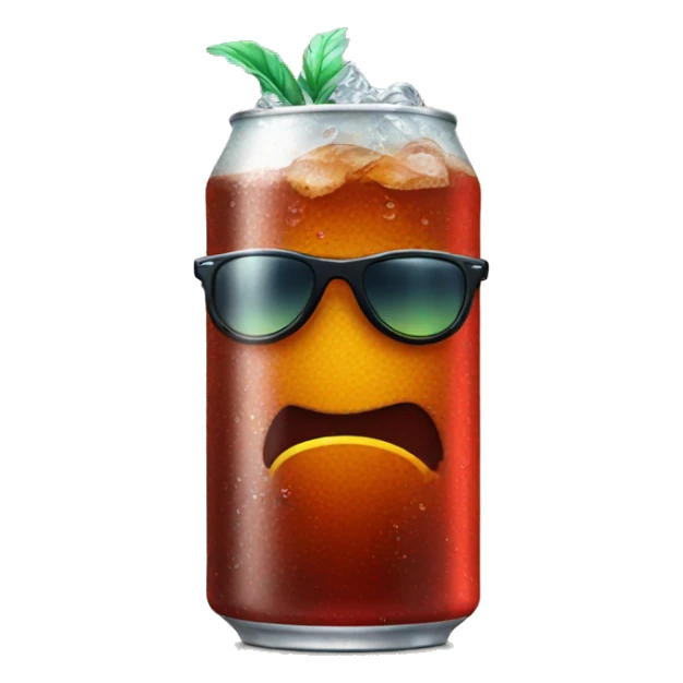 Coke soda with sunglasses sticker