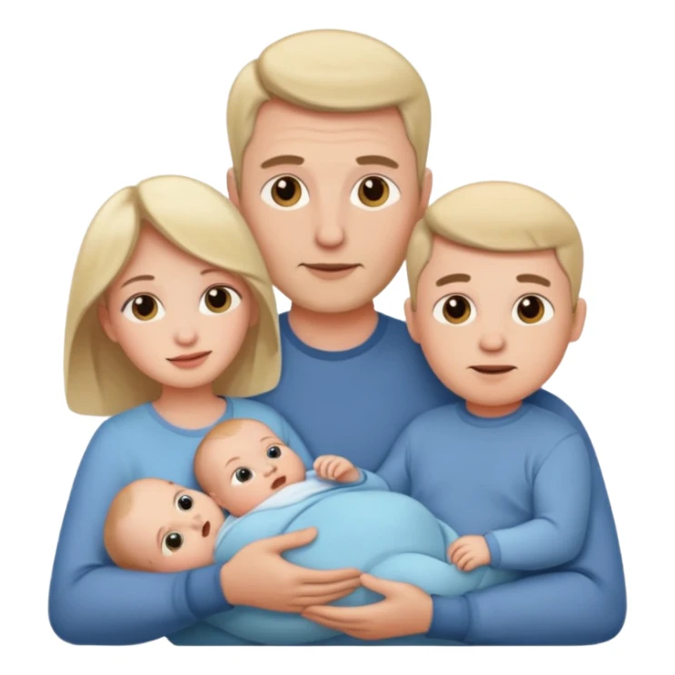 Mom dad and baby sticker