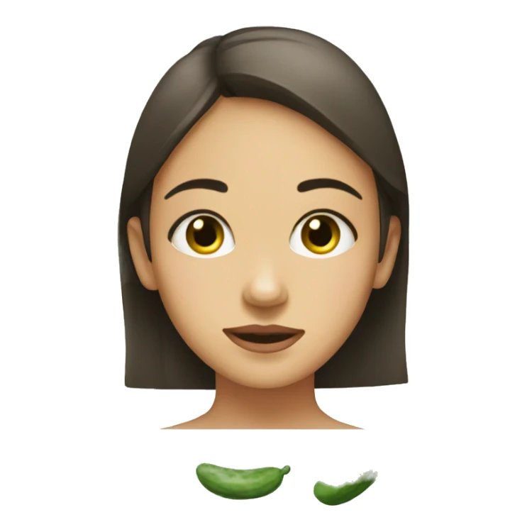 Girl With cucumbers in her eyes sticker