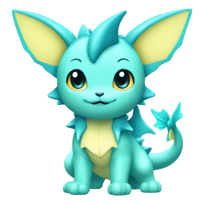 Kawaii Vaporeon full body sticker