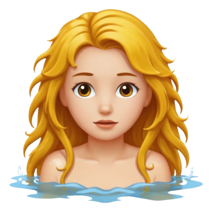 Underwater girl sticker