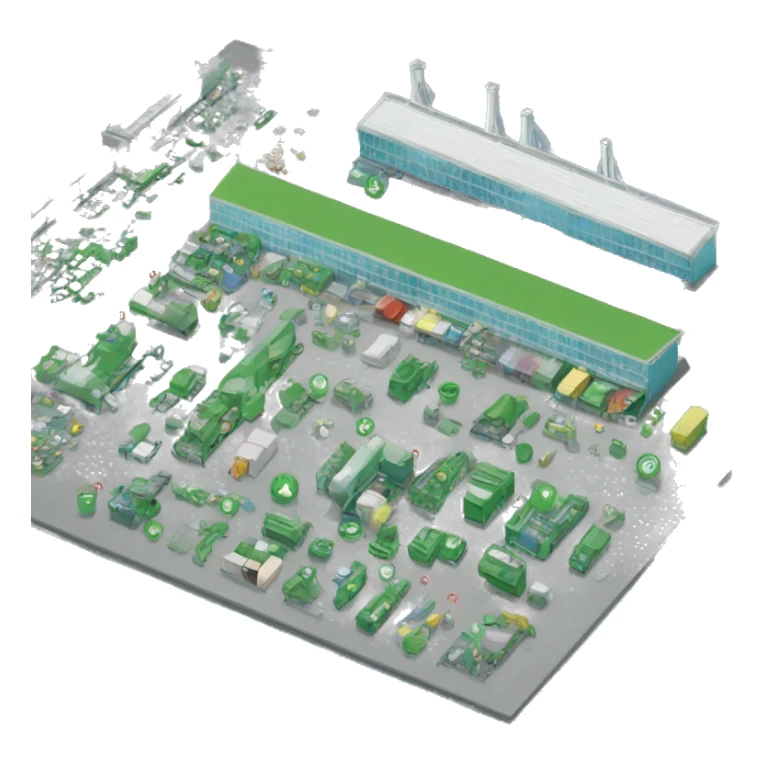 airport factory plastic recycling sticker