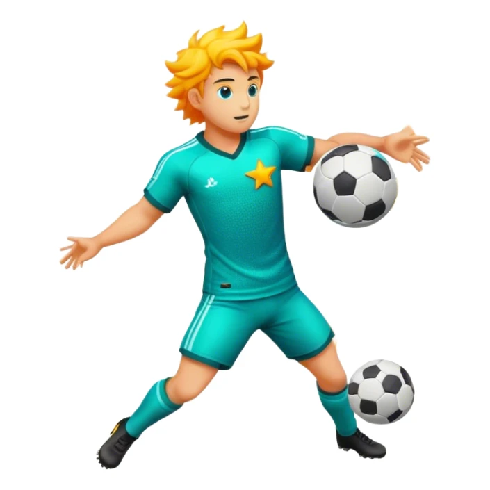 a star making football sticker