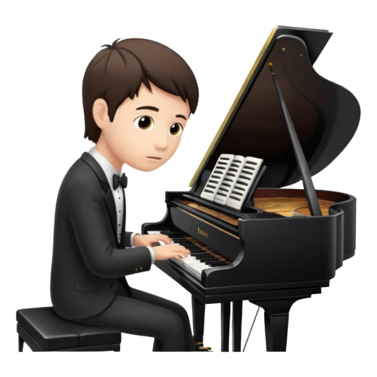 a pianist is playing the piano sticker