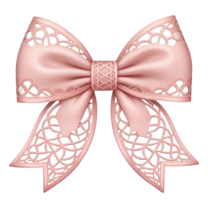 cute coquette light pink lace bow only sticker