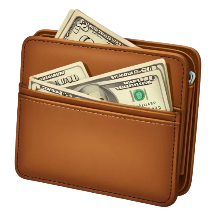 wallet with a lot of money in it sticker