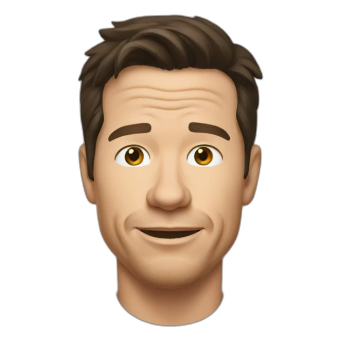 mark wahlberg cartoon wearing henley sticker