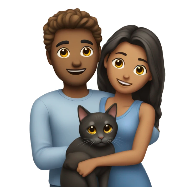 Couple of two with a cat sticker