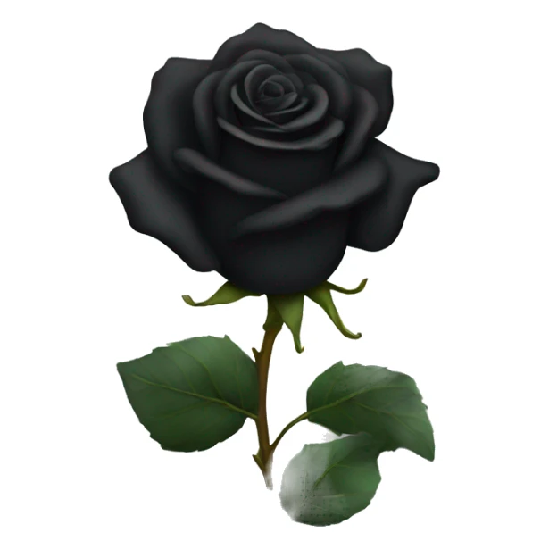 Black rose sticker