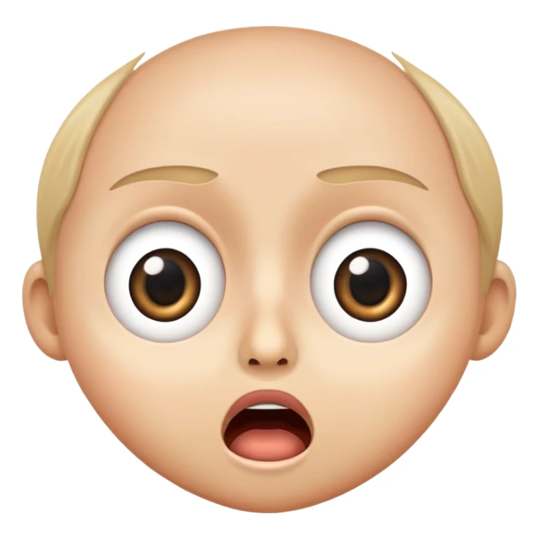 Surprised face with wide eyes and open mouth sticker