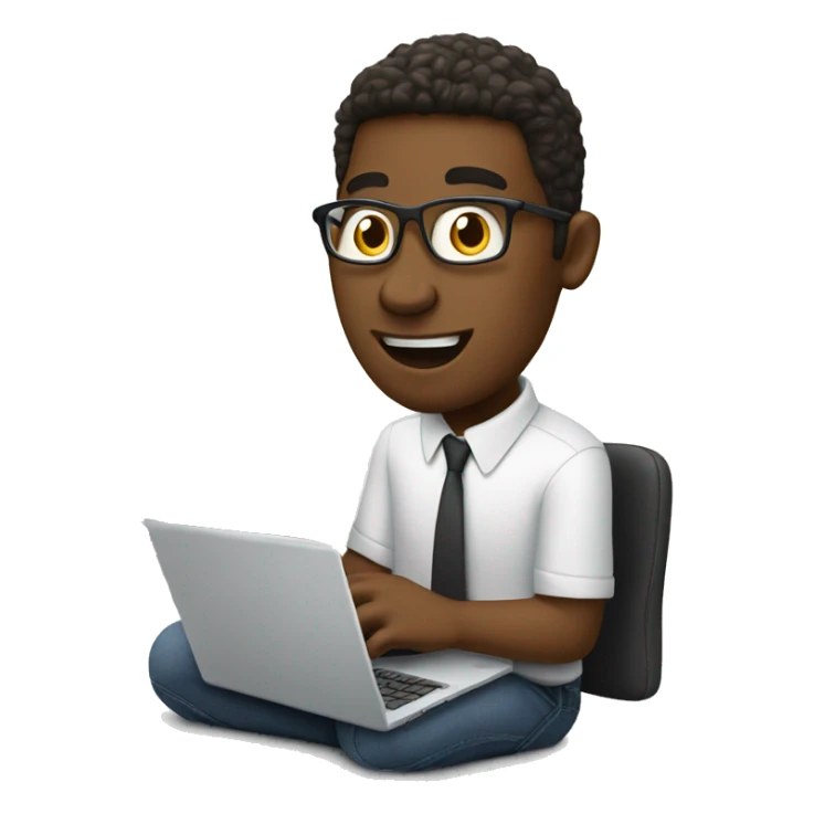 guy using laptop with lots of money coming out of it sticker