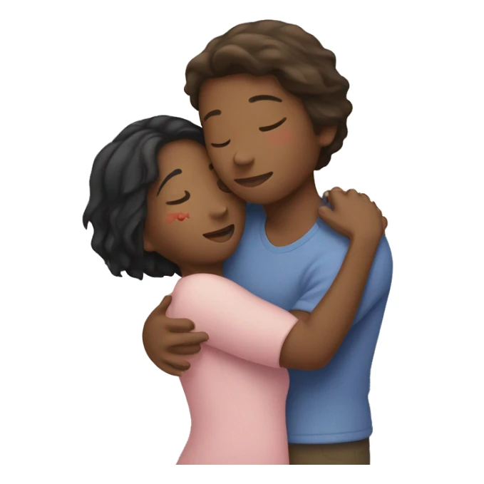  girl friends hugging each other  eyes closed  sticker