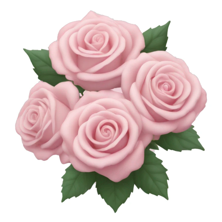 pastel pink winter rose bouquet sticker