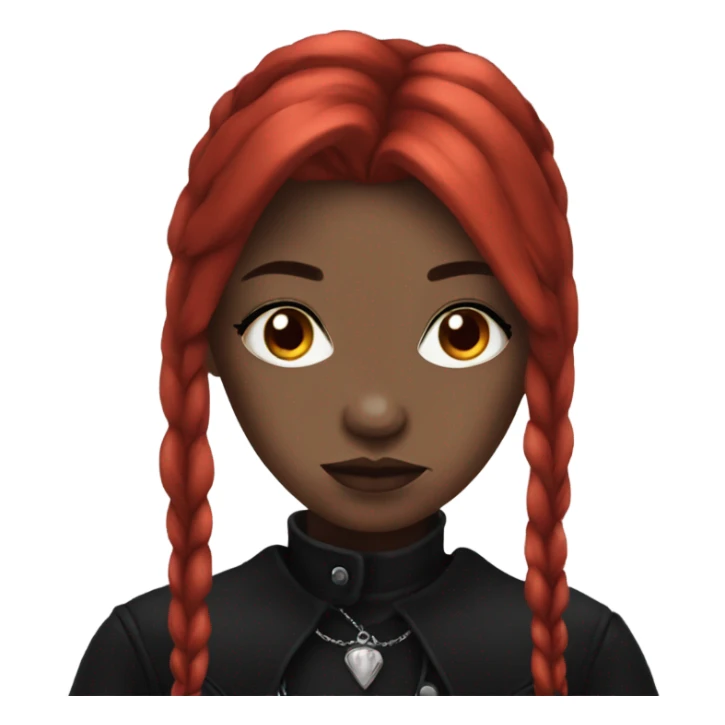 Goth girl with red hair sticker