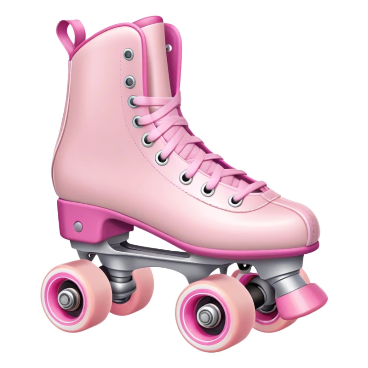 light pink and white roller skate with light pink wheels  sticker