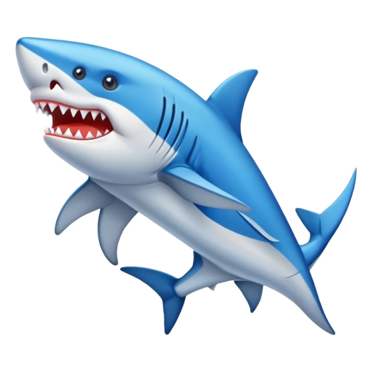 Tiburón con zapatillas azules sticker