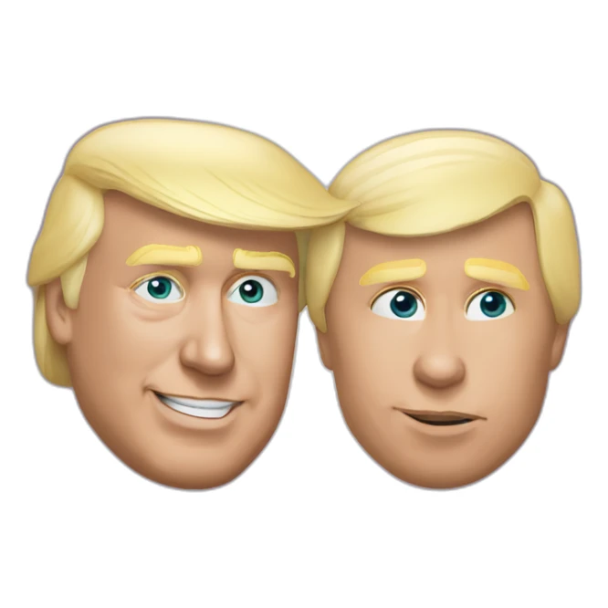 trump-and-putin-kissing,-lgbtq+ friendly, positivity, inclusiveness sticker