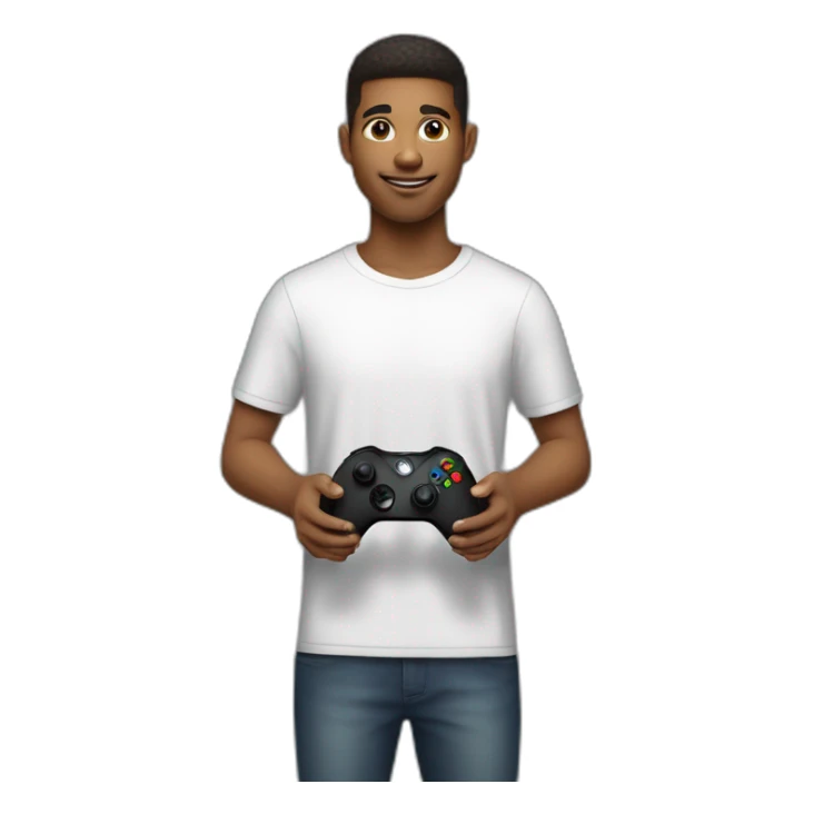 Jeune homme 20 ans qui lance une manette de jeu xbox sticker