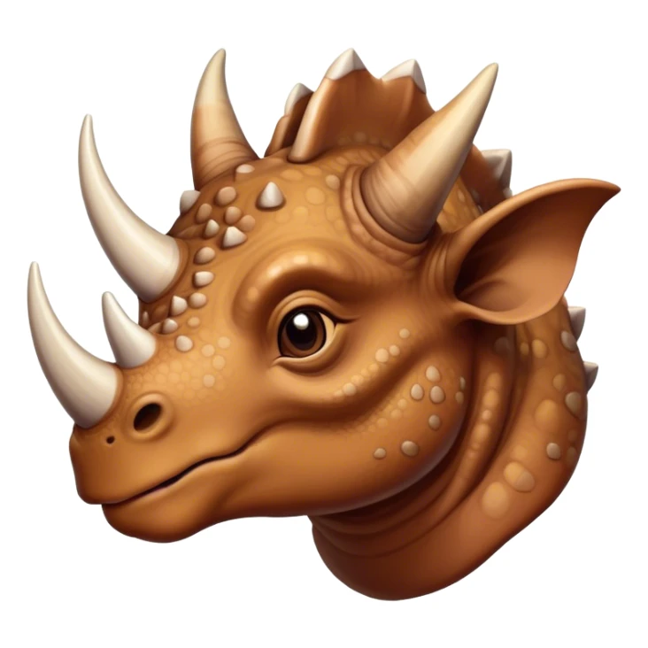 kind face of a triceratops  sticker