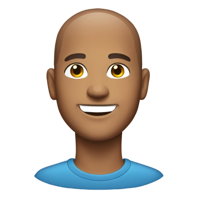 male portrait with buzz cut smile  sticker