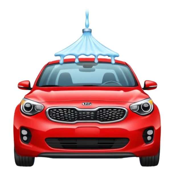 red kia car n wash shop sticker