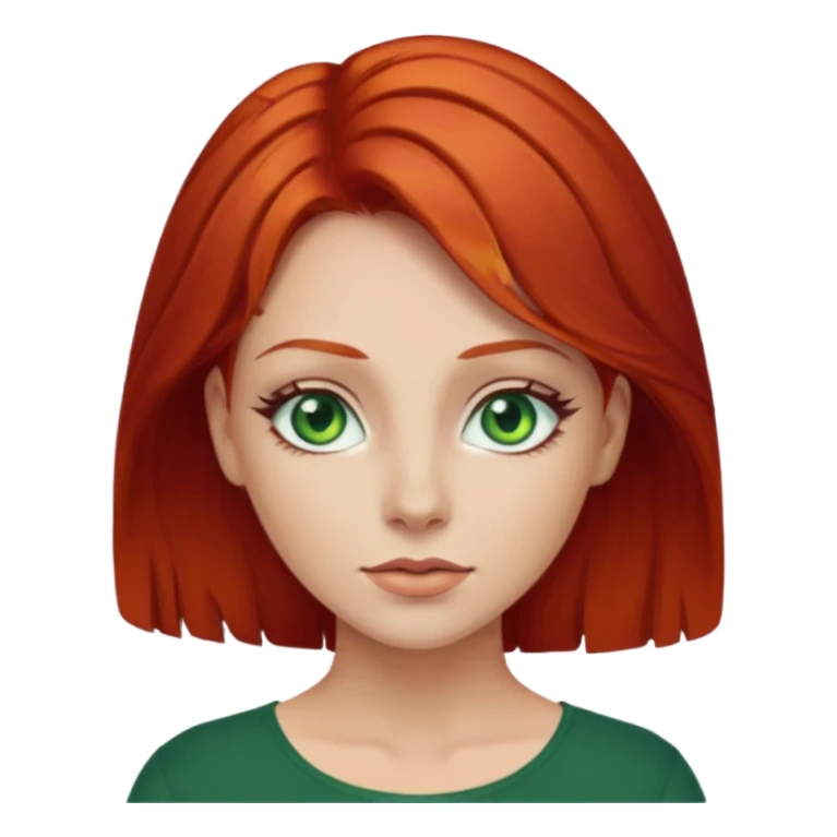 Woman with red hair sticker