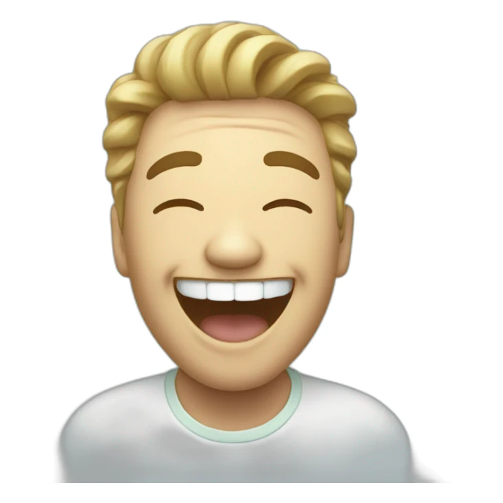 laughing person who is grabbing mint sticker