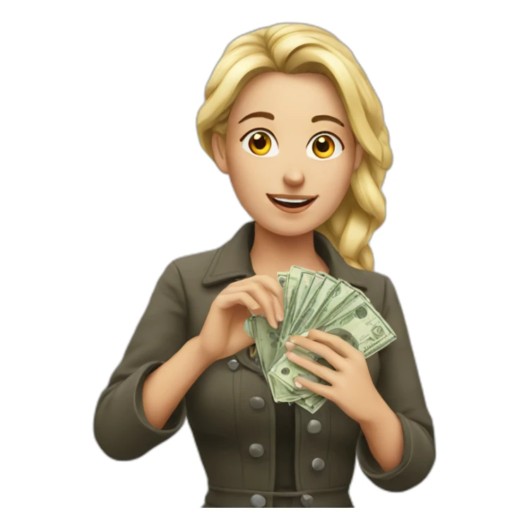 european-women-taking-money sticker