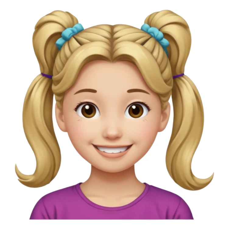 Teen girl with scrunchie ponytail sticker
