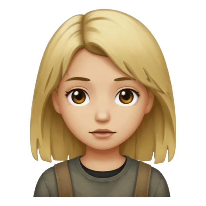 grunge girl with dirty blonde hair sticker