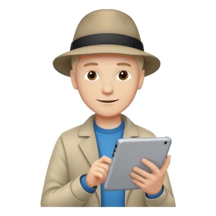 white male with tablet on hand and phone, digital and tech vibes, normal colors, no hat no brands sticker