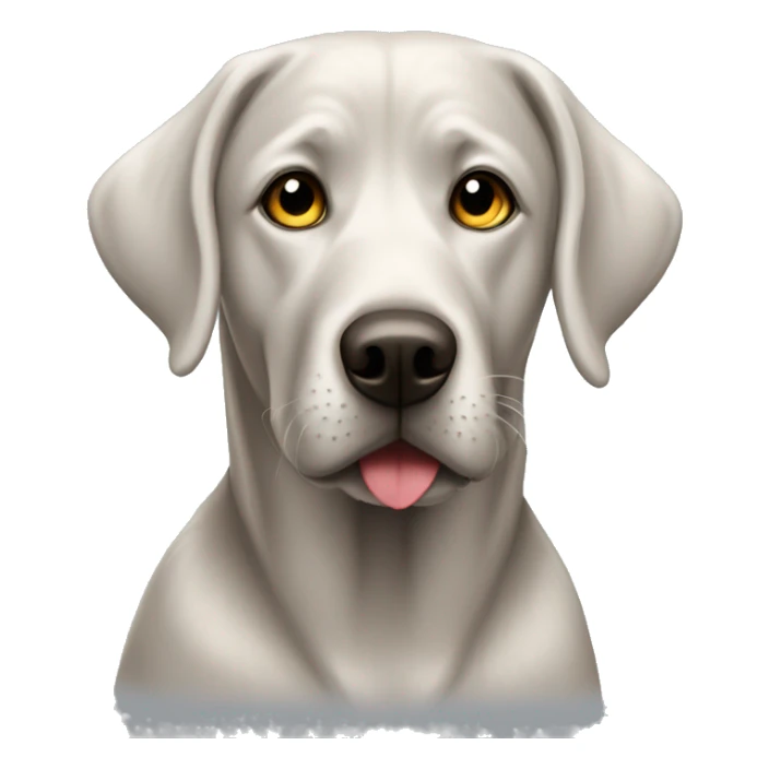 Silver lab with blonde girl heart eyes sticker