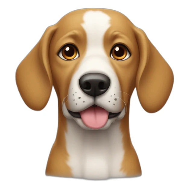 Un chien avec un visage d'etre humain sticker