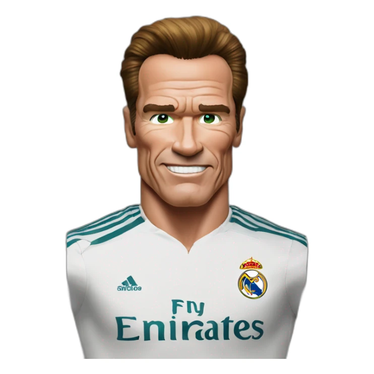 arnold schwarzenegger jugador del real madrid sticker