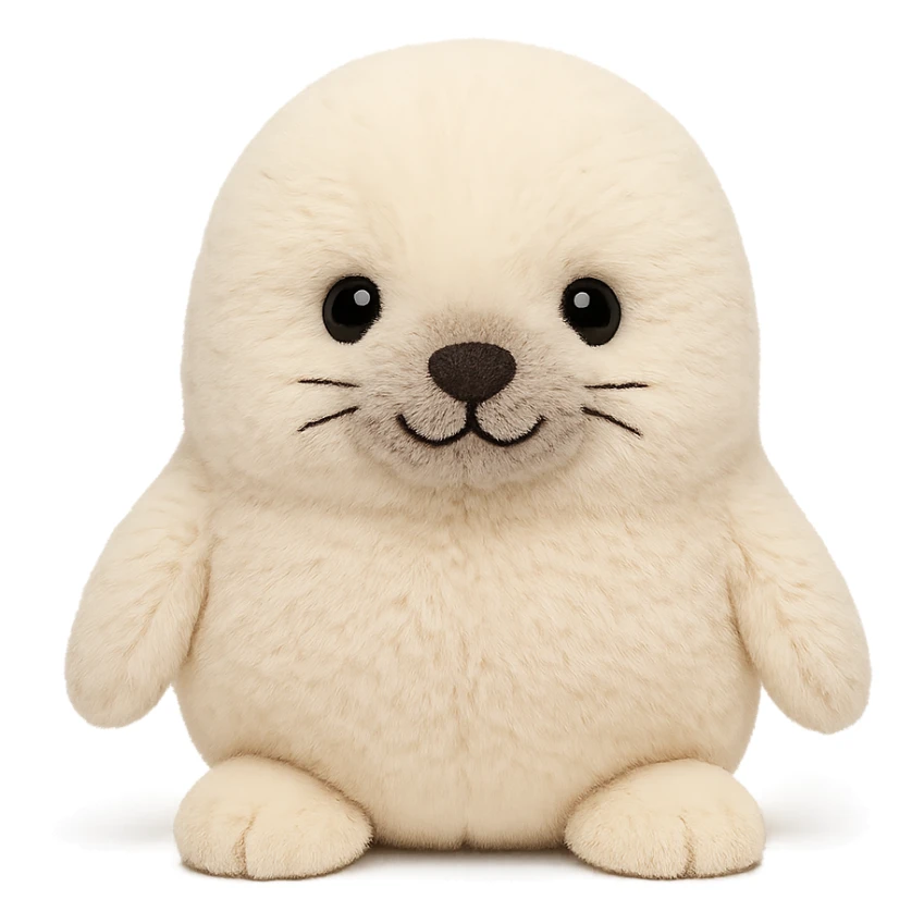 cute baby seal jellycat plushie sticker
