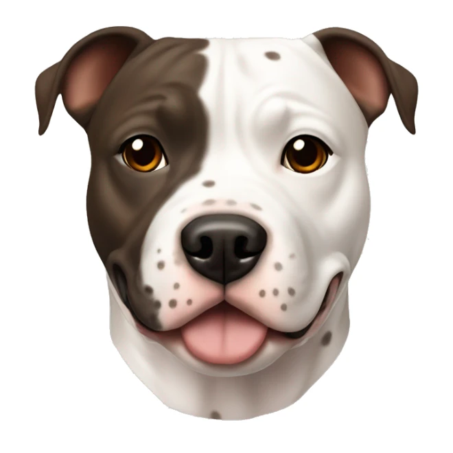 Staffordshire bull terrier white with brown spots sticker