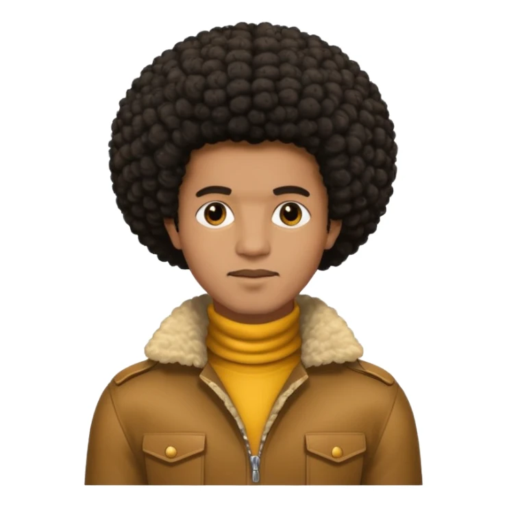 Homme noir avec un afro et style  sticker