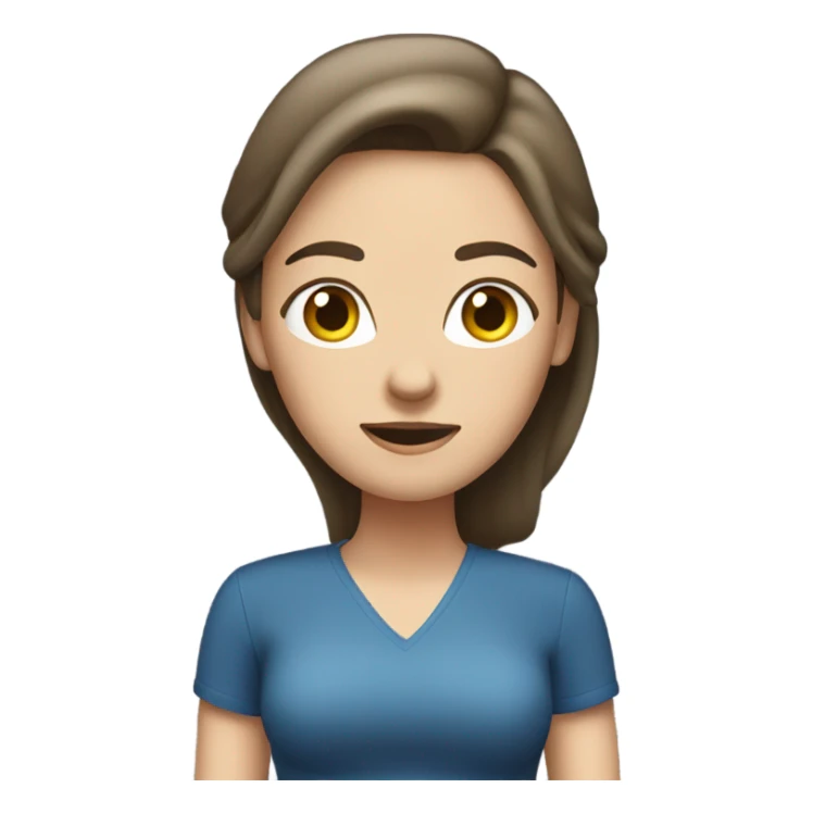 White brunette woman with hands on hips sticker