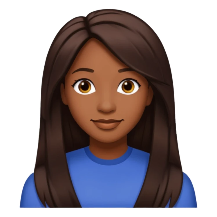 Lelee from SWV with long dark brown hair sticker