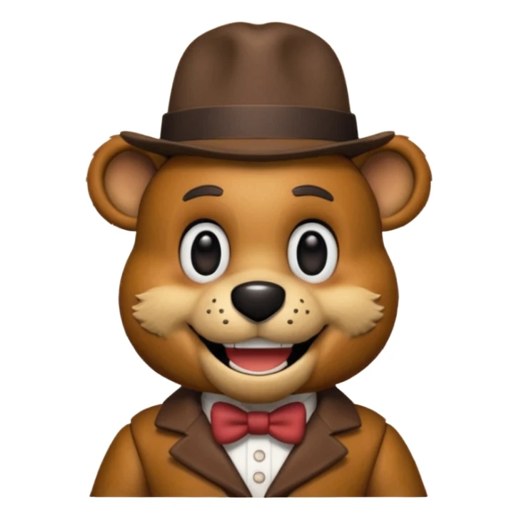 Freddy faz bear with small hat with no suit sticker