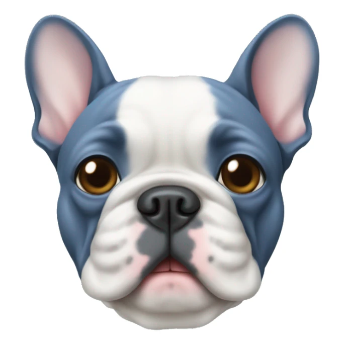 Blue French bulldog sticker