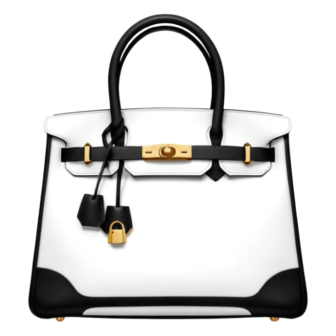 black and white kelly hermes bag sticker