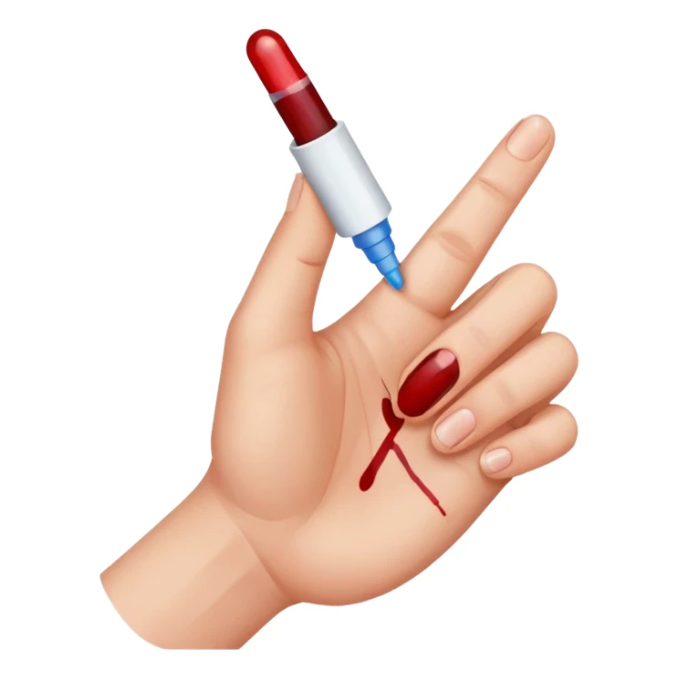 diabetes meter test finger blood sticker