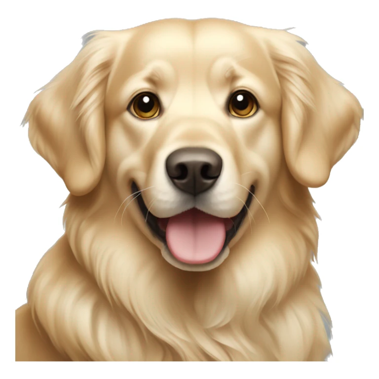 Cream color golden retriever  sticker