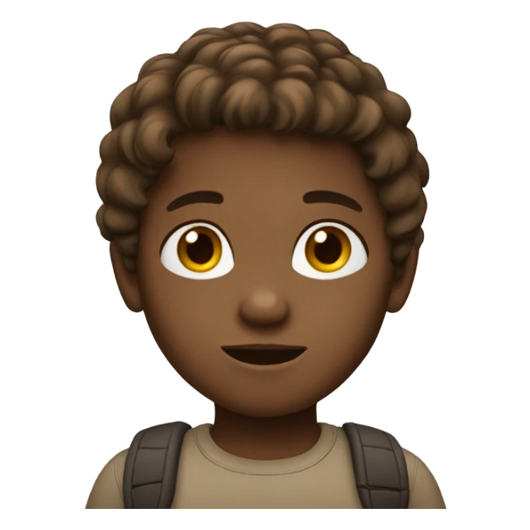 child with brown hair indoors sticker